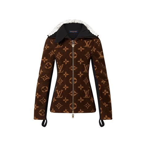 louis vuitton fleece jacket black|louis vuitton fuzzy jacket.